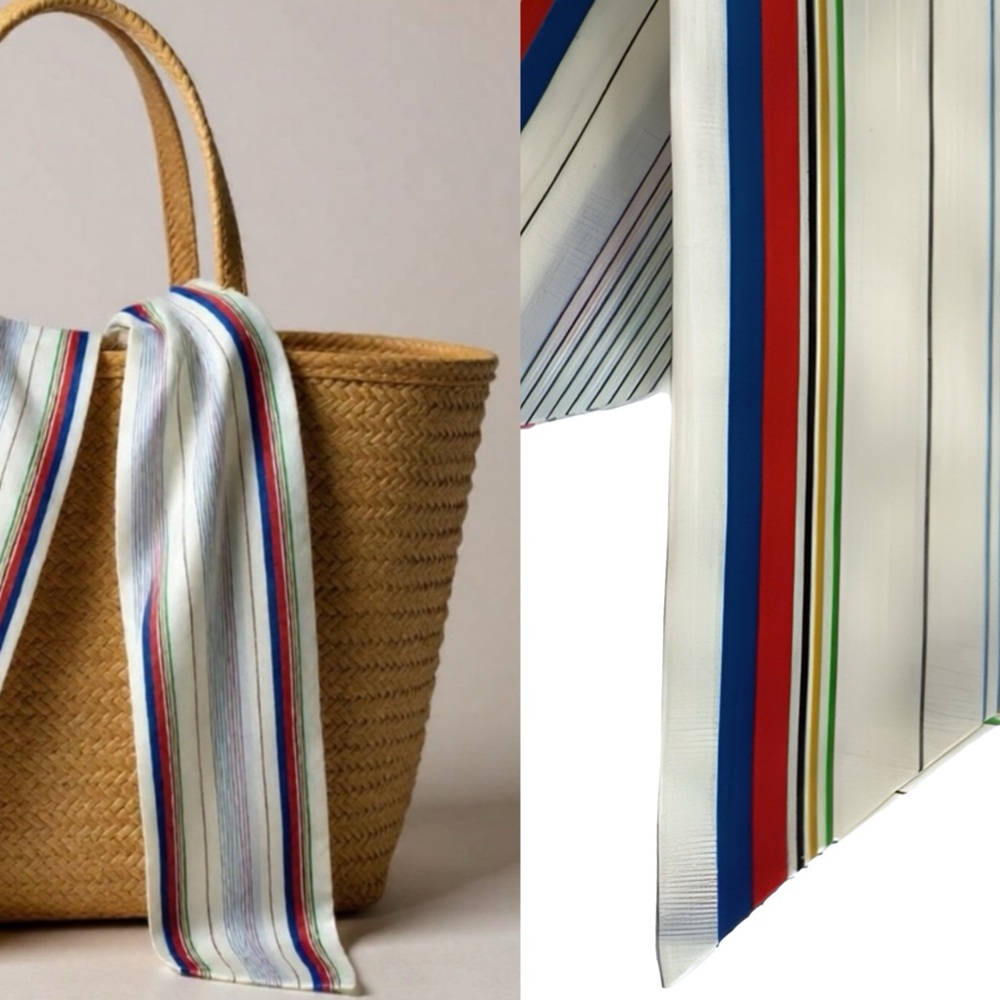 Preppy Twilly Style Striped Scarf